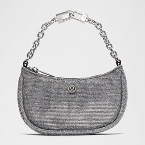 lululemon City Essentials Nano Metallic Silver Convertible Chain Bag NWT